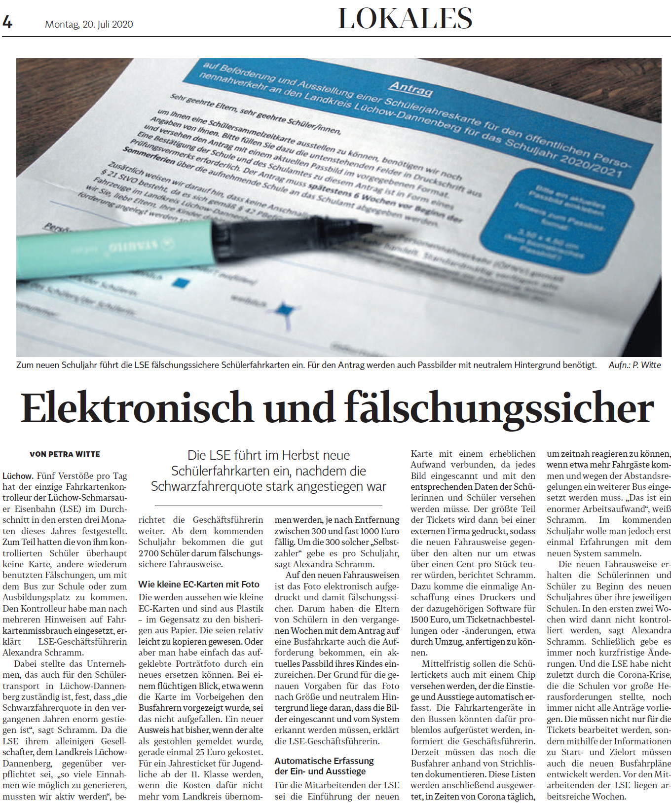 Elektronisch und fälschungssicher