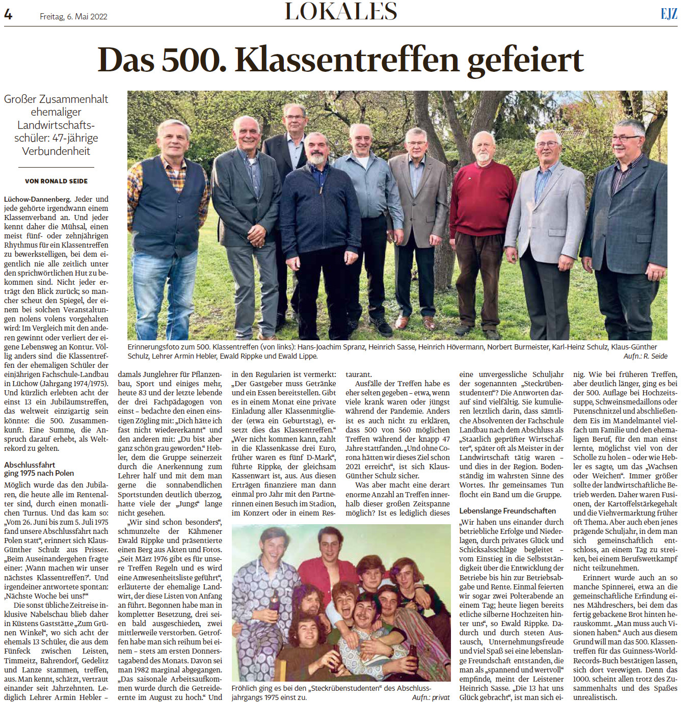 Das 500. Klassentreffen gefeiert