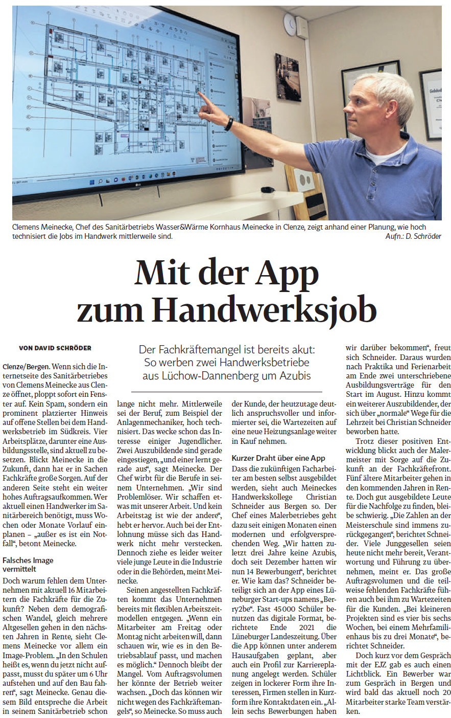 Mit der App zum Handwerksjob